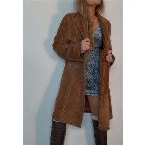 Uniform John Paul Richard Vintage Chocolate Suede Leather Coat Women’s 16